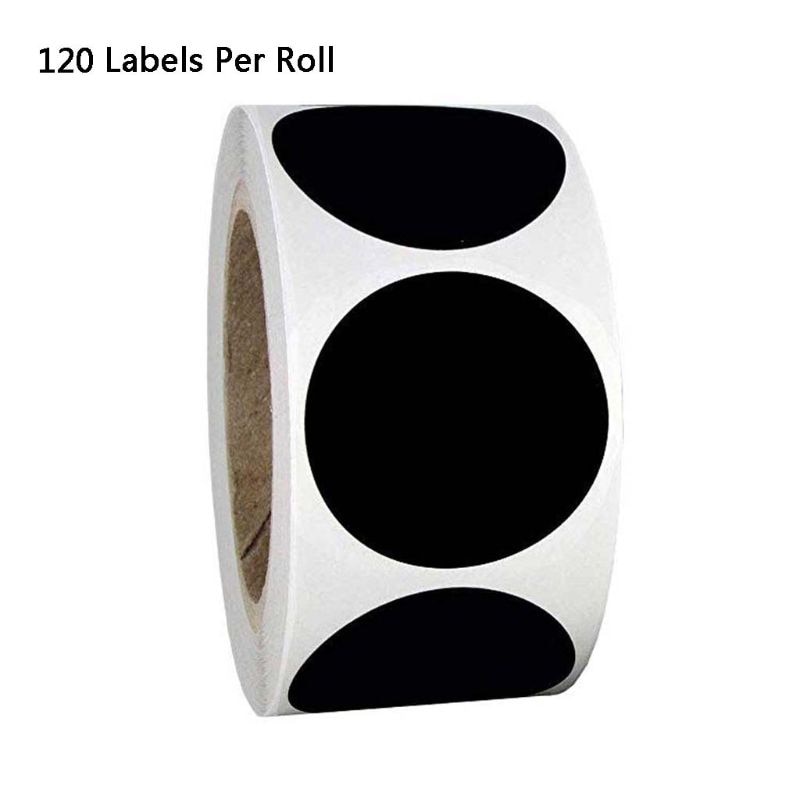 120Pcs/Roll Blank Label Ronde Krijtbord Sticker Keuken Pantry Mason Kruidkruik