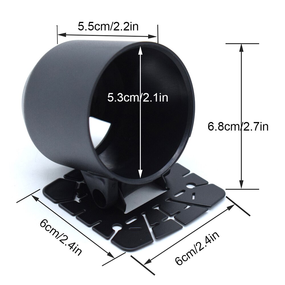 Gauge Pod 52mm 2" Universal Single Mount Holder Gauge Pod Dash Pod Meter Cup Water Temp Oil Temp Air Fuel Ratio EGT Oil Pressure