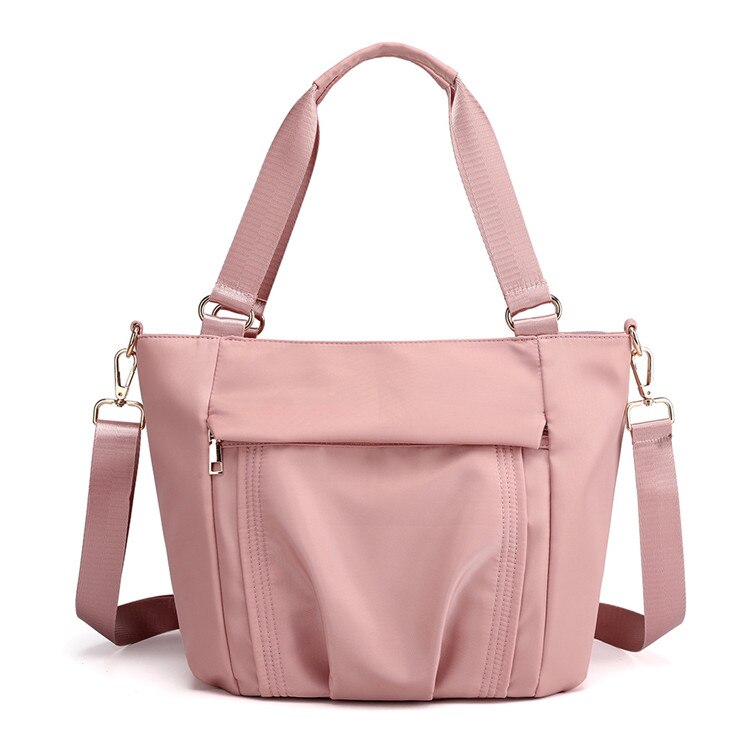 Zomer Vrouwen Schoudertassen Meisjes Top-Handvat Bolsaszakken Crossbody Tas Nylon Vrouwelijke Messenger Bag Vrouw handtassen: Roze