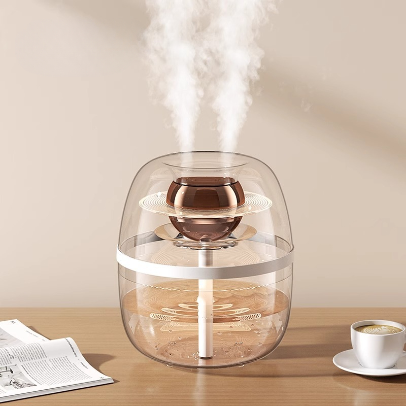 Xiaomi Youpin Humidifier Air Purifier Double Spray Humidifier with Night Light Quiet Humidifier Cool Mist Aromatherapy Heavy Fog: WHITE