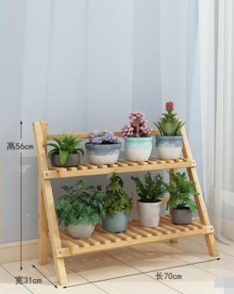 Indoor living room plant rack flower shelf wood sh... – Vicedeal