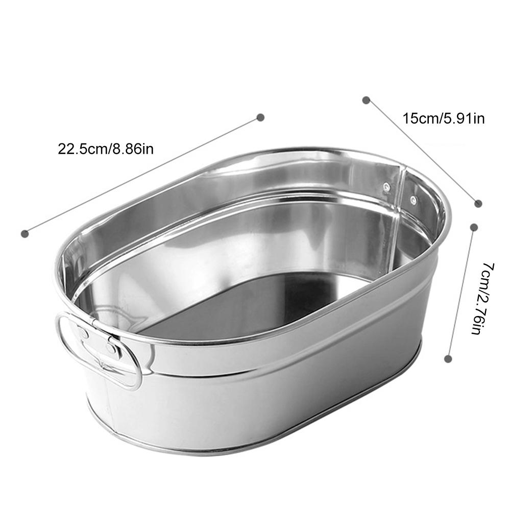 Ice Bucket Galvanized Iron Sturdy Durable Barrel For Dinners Parties Restaurants French Fries Bucket Chicken Nugget Bucket