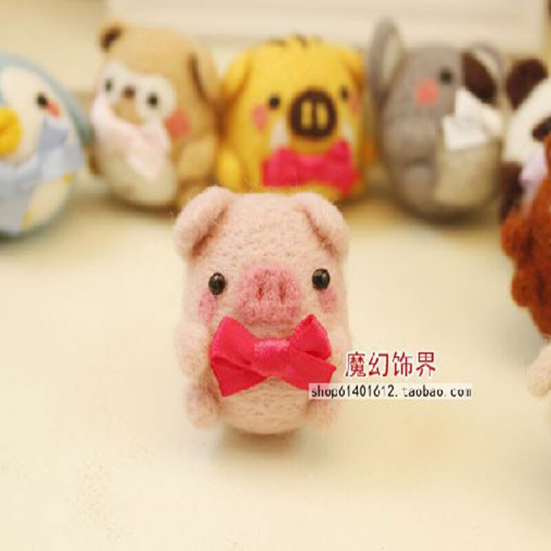 Jiwuo okrągłe lalki DIY wełna filcowanie igłą pakiet materiałów wełna filc rękodzieło szturchać zestaw zestaw robić rękodzieła filcowanie igłą kreatywny prezent