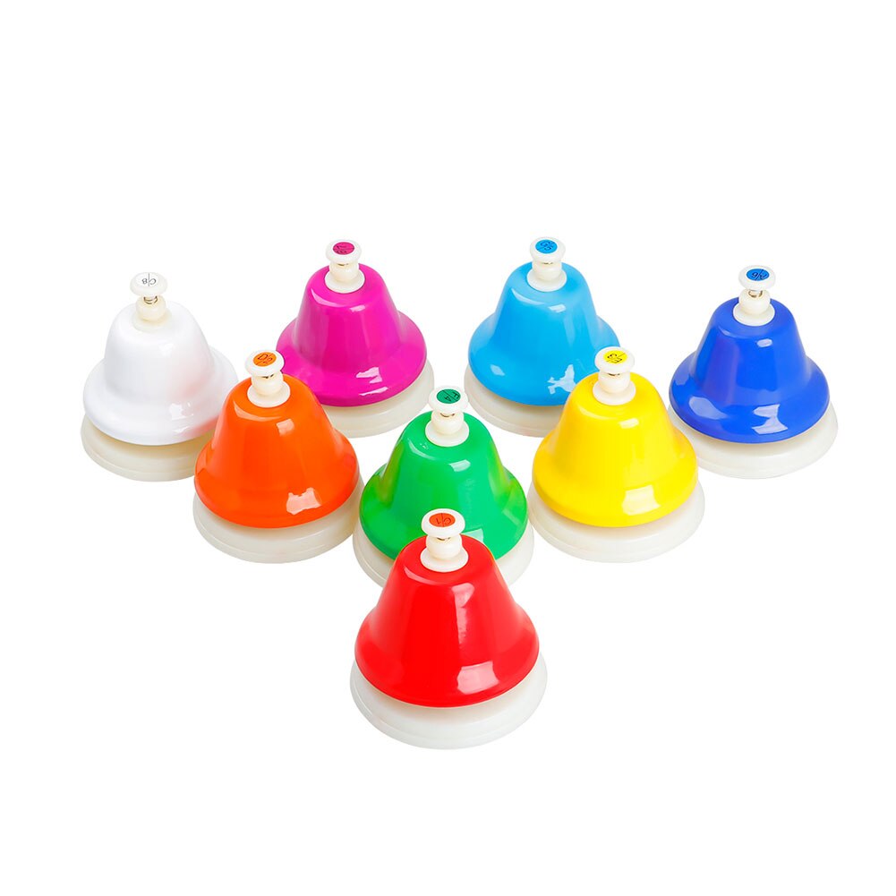 Clochette colorée 8 Notes, Instrument de musique léger et Portable, éléments de musique, jouets éducatifs pour enfants
