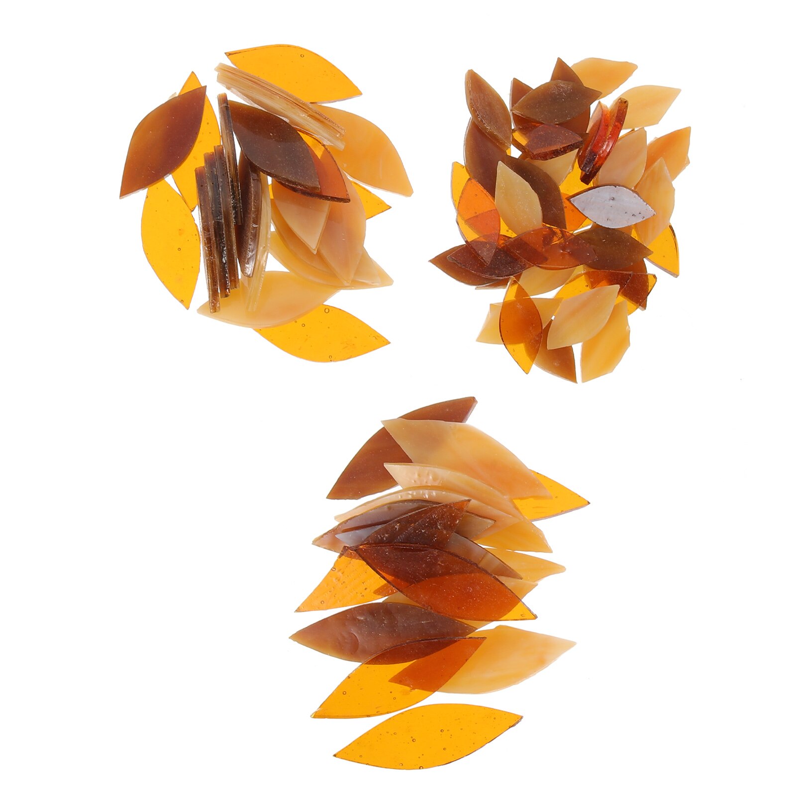 3 Bags Crafts DIY Mosaic Pieces Decorative DIY Leaf Petals Mosaic Fragments: Coffee