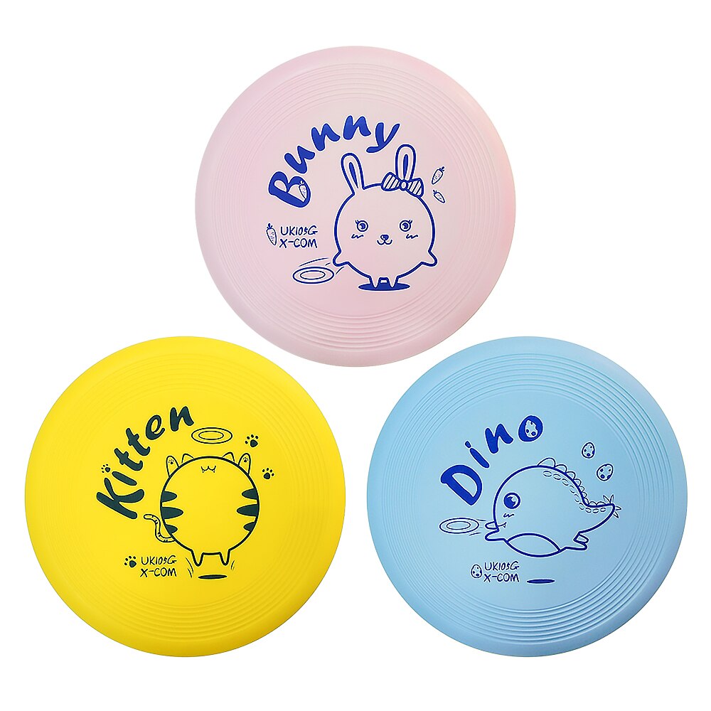 Discos voladores de plástico de 9,4 pulgadas Lixada, disco volador de playa, disco de juguete para jugar al aire libre, disco deportivo para niños, accesorios deportivos