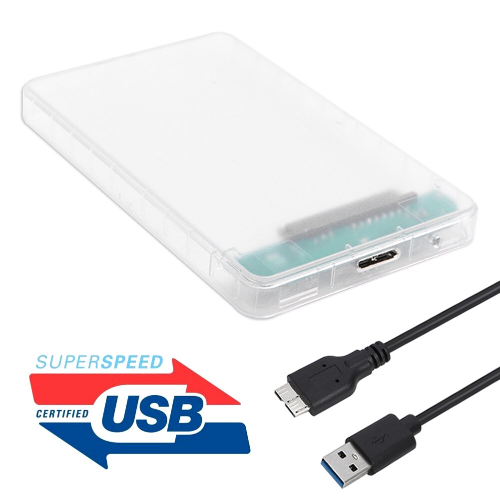 2.5 polegada transparente hdd ssd caso sata iii para usb 3.0 disco rígido gabinete para computador portátil notebook