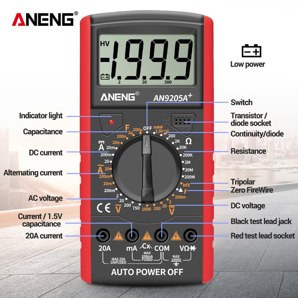 High-precision Digital Multimeter Digital Display Type Fully Automatic Multi-function High-precision Test Meter