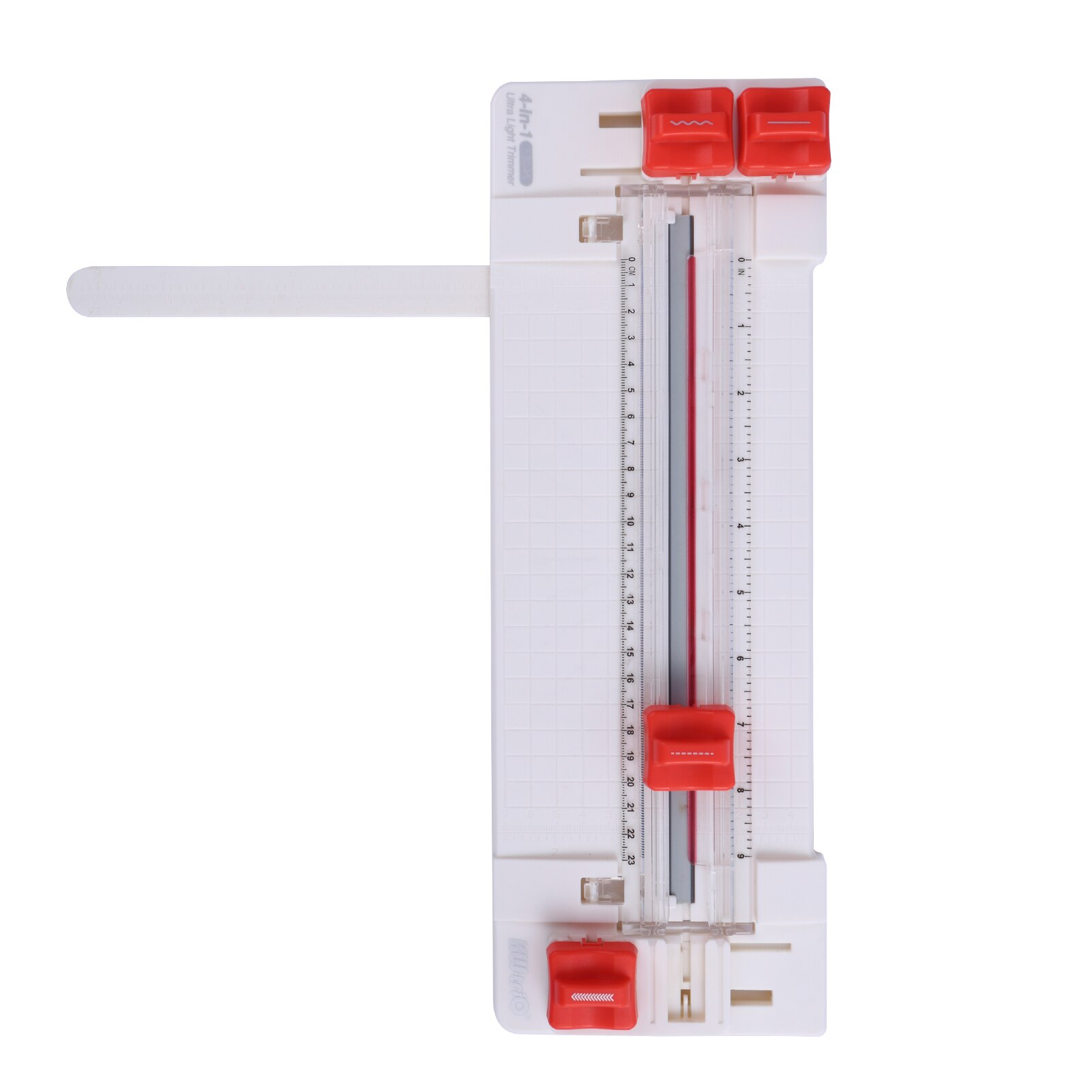 9 Inch 4-In-1 Paper Trimmer with Wave Skip Straight Fold Line Cutter Head Side Ruler Cutting Length Paper Cutter for A4 A5 Paper: White
