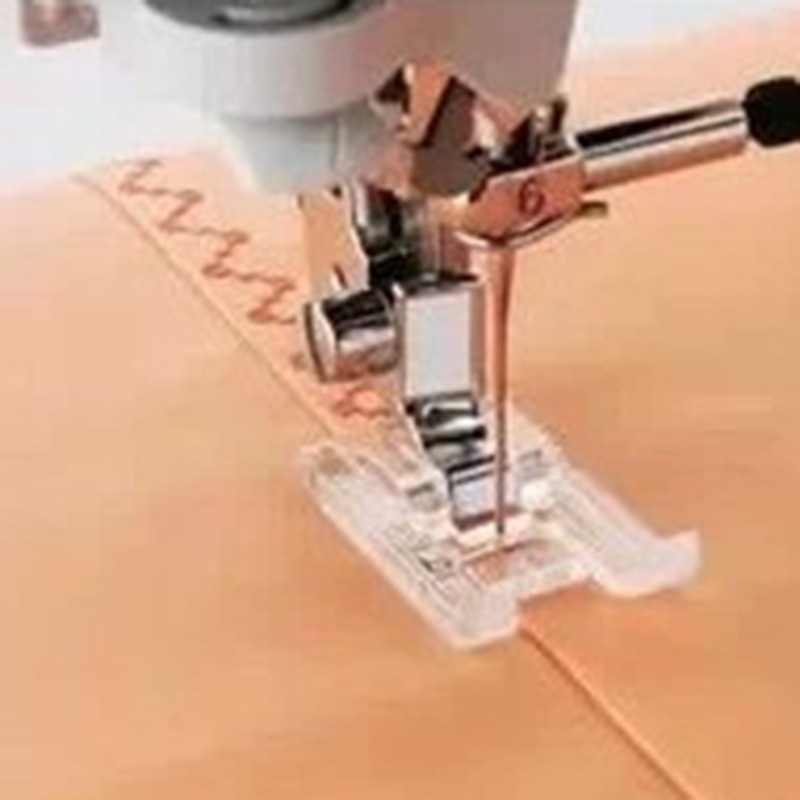 1Pcs Clear Plastic Pattern DIY Sewing Machine Foot Fine Needle Patch Embroidery Presser Walking Foot 7303