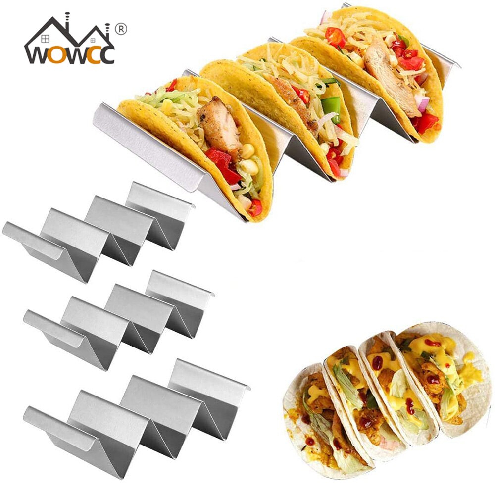 Taco Halter Welle Form Edelstahl Stehen Taco Mexican Food Rack Heißer Hund Display Halter Küche Lebensmittel Rack Shell