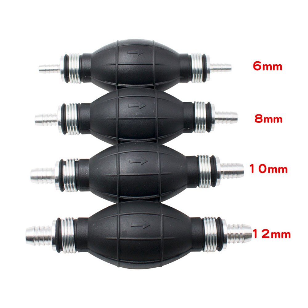 Fuel Pump 6mm 8mm 10mm 12mm Rubber Aluminum Hand Fuel Pump Line Hand Primer Bulb All Fuels For Vehicle Boat Marine Outboard