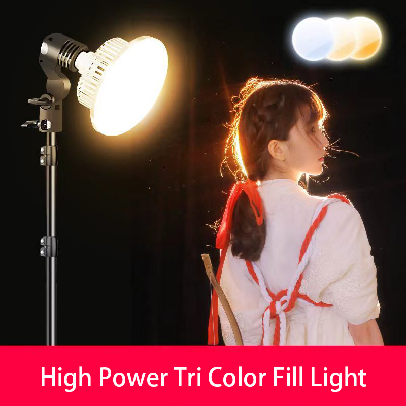 Video Light LED Fill Light Studio Video Light 3200K-5500K Dimmable Bowens Mount Continuous Light Remote Control Video Recording