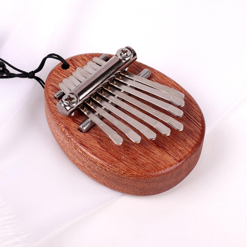 8 Keys Children Mini Kalimba Thumb Piano Acrylic Crystal Transparent Kalimba Instrument Sound Musical for Beginner Finger Piano: wood