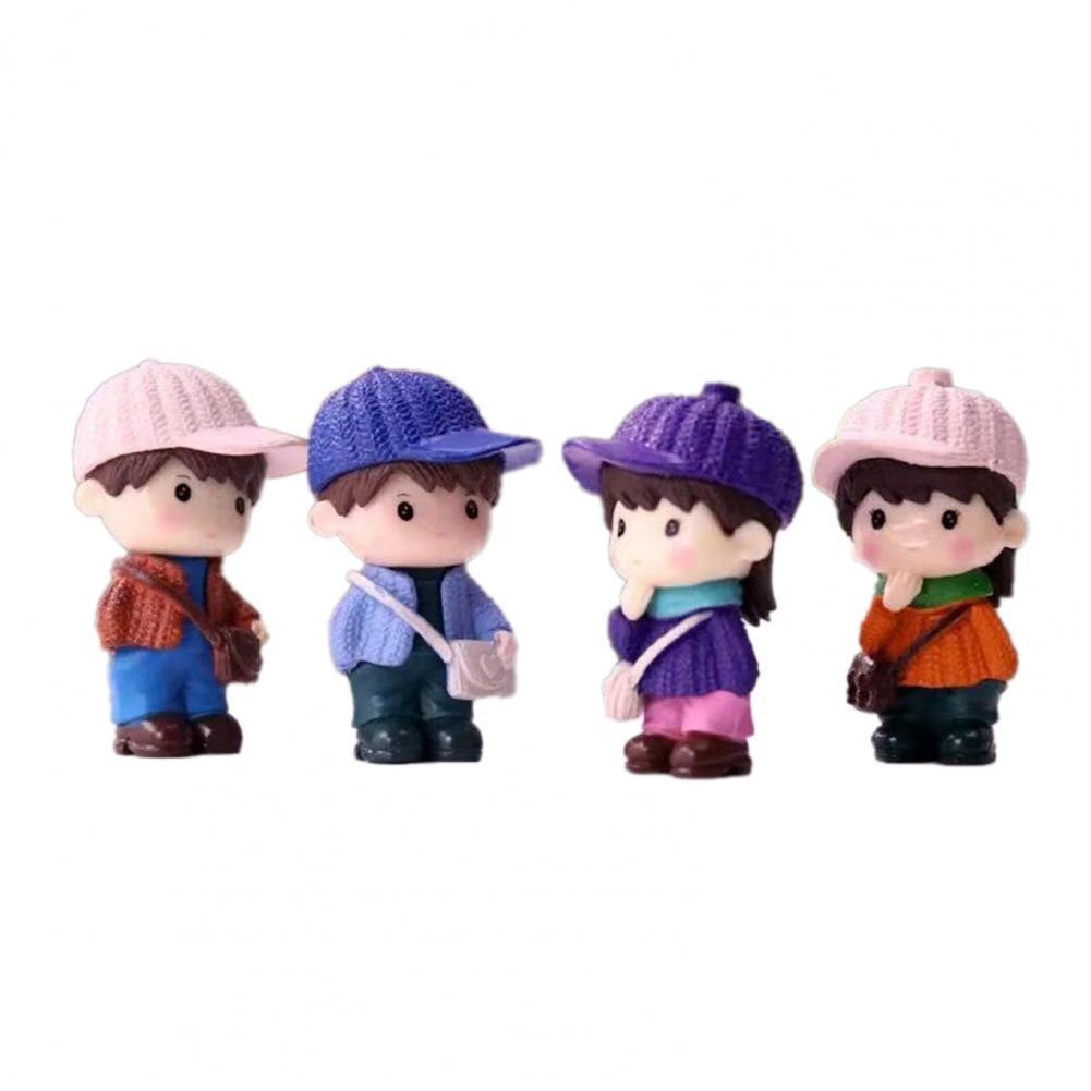 4 Stks/set Beeldje Fantasierijke Collectible Schattig Bonsai Tuin Miniatuur Pop Voor