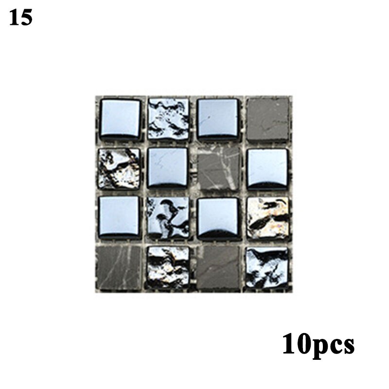 Magic Gel Tiles Self Stick Mosaic Tile for Kitchen and Bathroom Backsplash Brick Crystal Wallpaper - 1 Sheet: 15