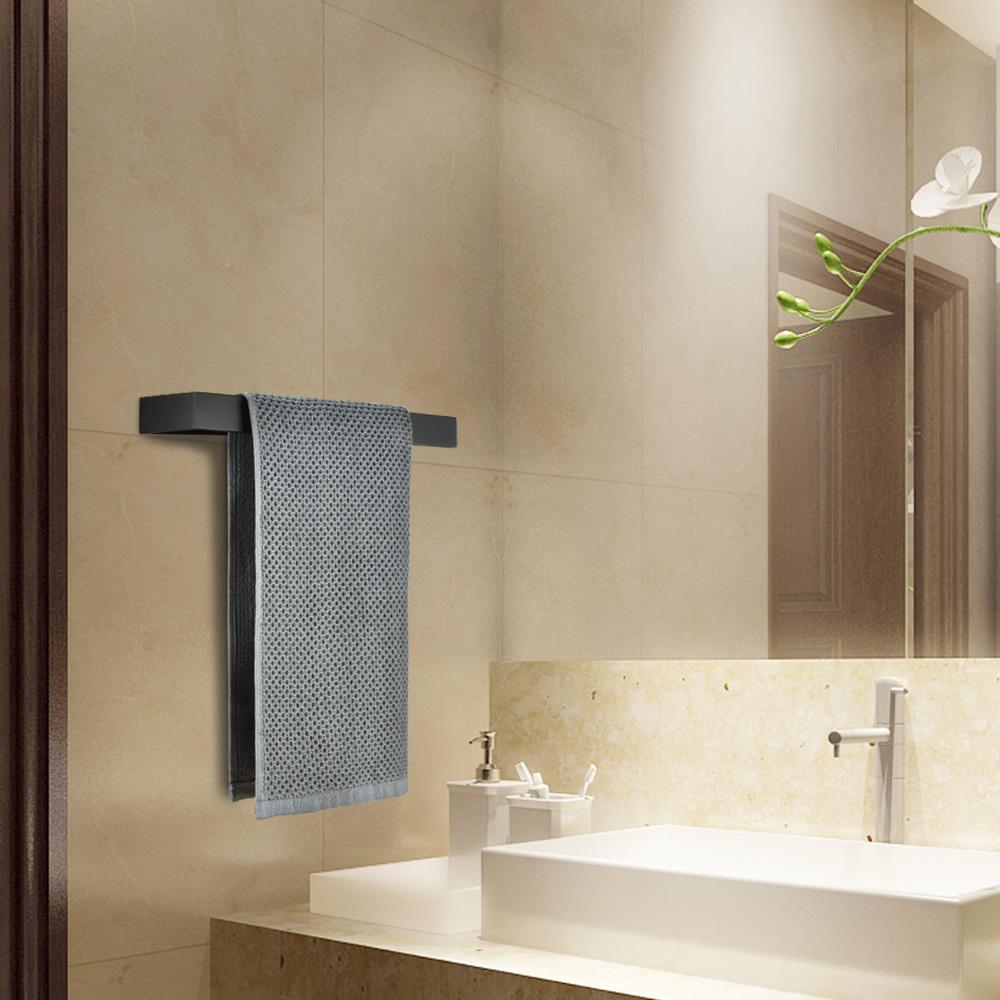 Towel Holder Drilled Towel Rail Stainless Steel Wall Mounted Bathroom Cloth Rack Bath Bar 35cm