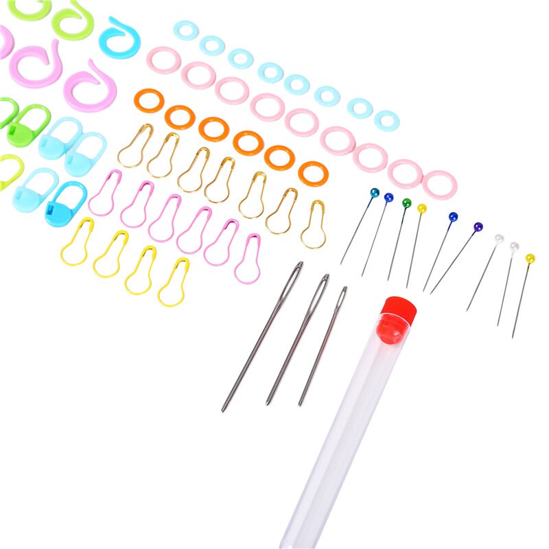 100-herramienta para tejer conjunto de aluminio conjunto de ganchos de ganchillo hilado utensilios para costura con aguja Kit fácil para llevar a casa el producto textil