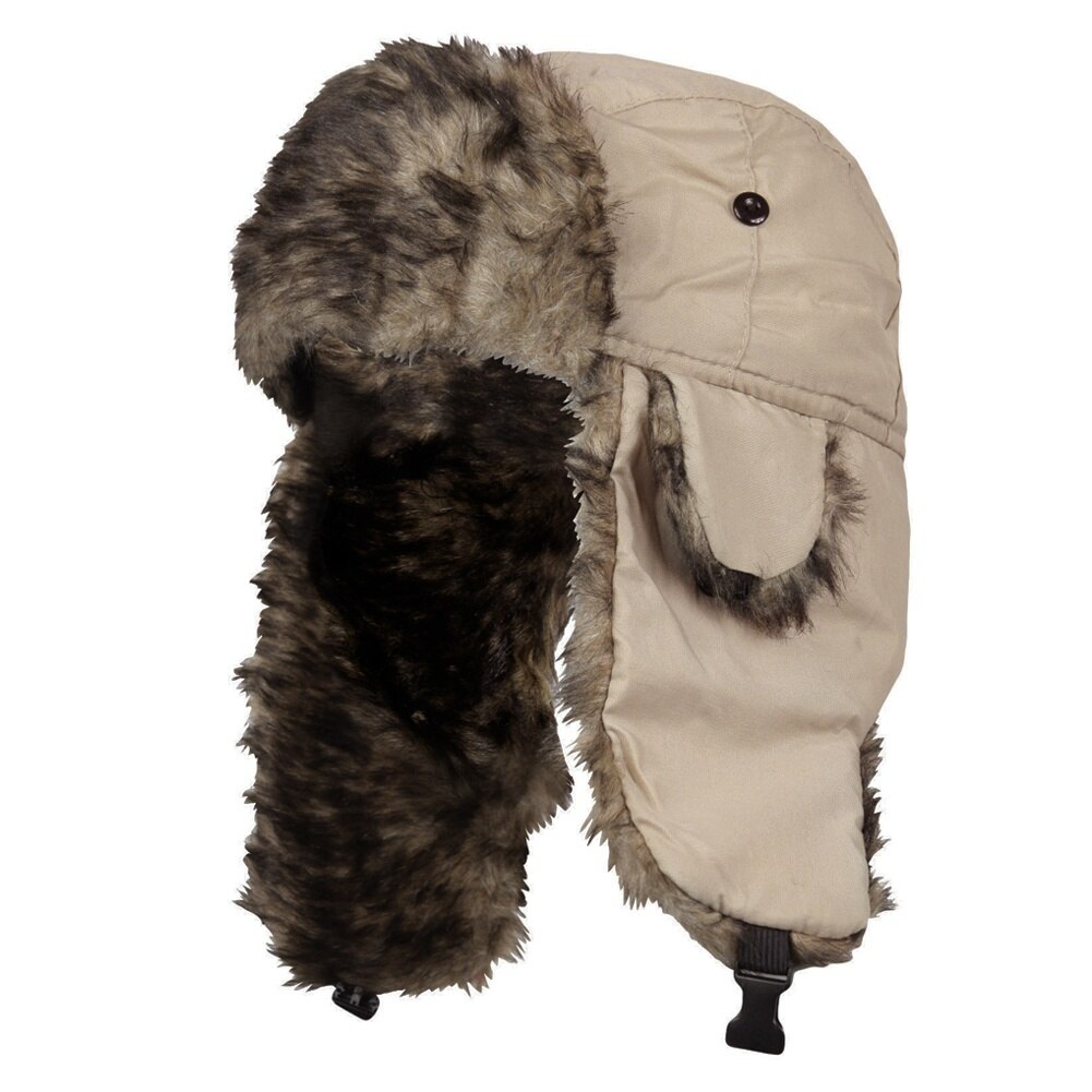 1PC White Waterproof Polyester Lei Feng Cap Earguard Hat For Men Women Winter Outdoor Accessories 36x36cm