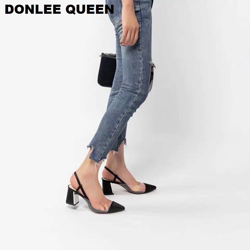 Aquazzura Sandalen met puntige neus Zwart