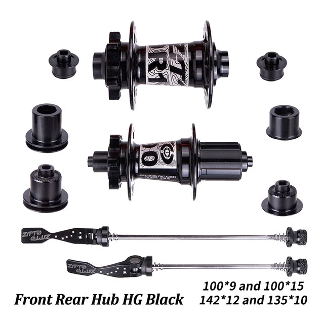 ZTTO Mountain Bike 32 Holes Disc Brake Hub DR190 54T Ratchet Bearings Thru Axle Quick Release HG XD MS Front Rear 15x100 12x142