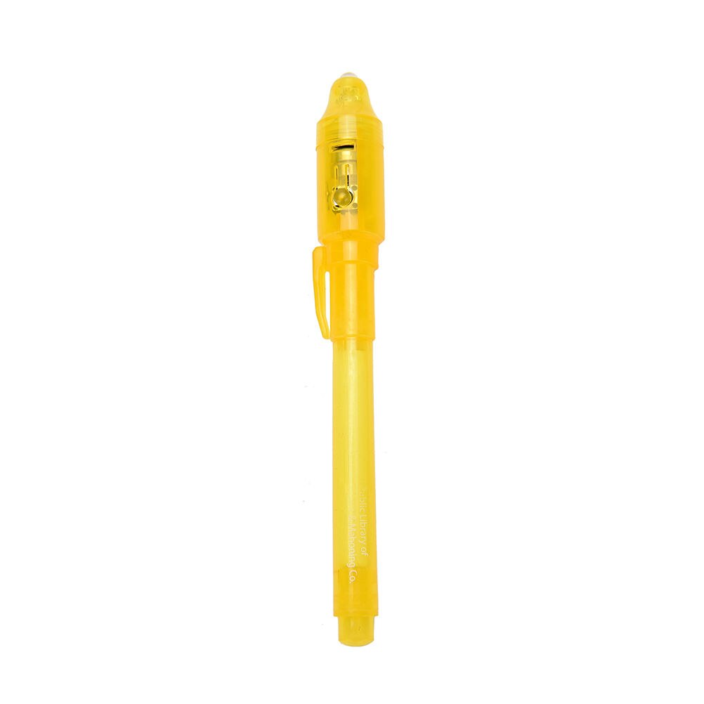 Bolígrafo de tinta Invisible con luz UV negra, , 2 en 1, de seguridad, subrayadores de 13,3 cm, 1 ud.: Amarillo