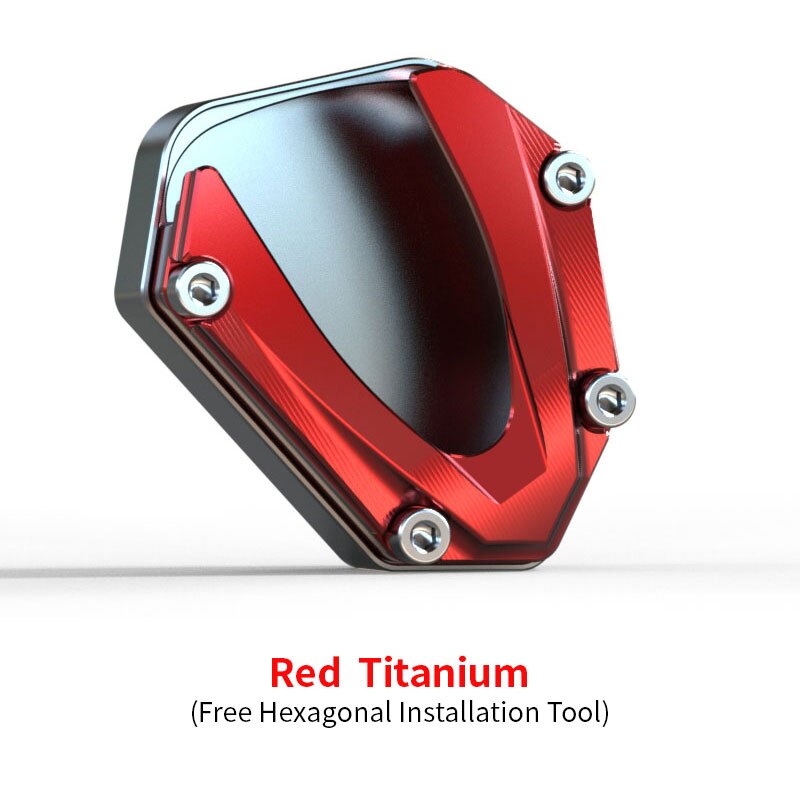 Voor Zontes ZT310-M Scooter Side Ondersteuning Pads Verhogen En Verbreden Antislip 310M Side Beugels Verhogen Voet Pads: Red  Titanium