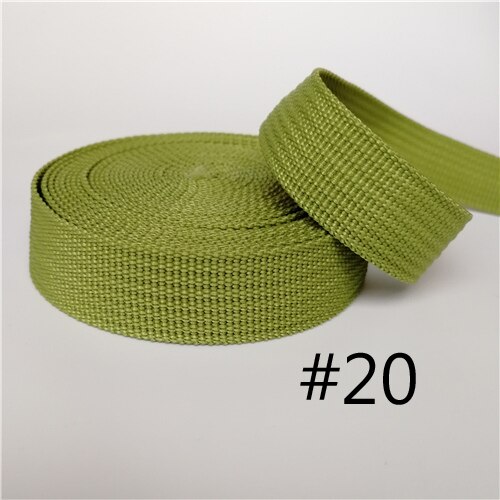 25mm Webbing 10meter long 1&quot; polypropylene for Bag Sewing Belt Webbing Strap dog collar line Strapworks: 20 Light army green