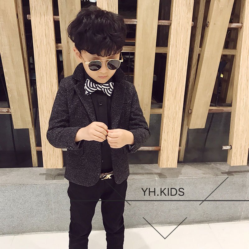 Jongens Meisjes Blazer Jassen Voor Jongens Gentleman Kinderen Viool Jas Kinderen Formele Bruiloft Verjaardag Party Jas Jongen Kleding 2-10Y: black / 2T-90