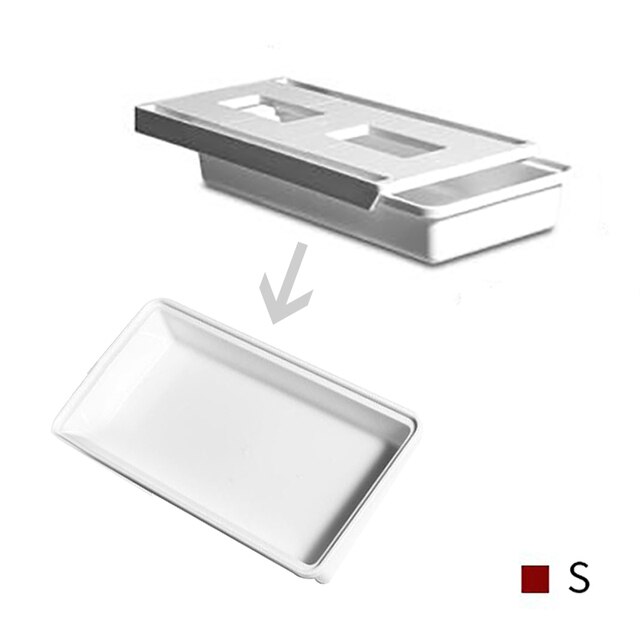 Unter Schreibtisch Schublade Selbstklebende Bleistift Tablett Messer Gabel Löffel Besteck Organizer Machen hoch Lagerung Kasten Büro Schreibwaren Veranstalter: S