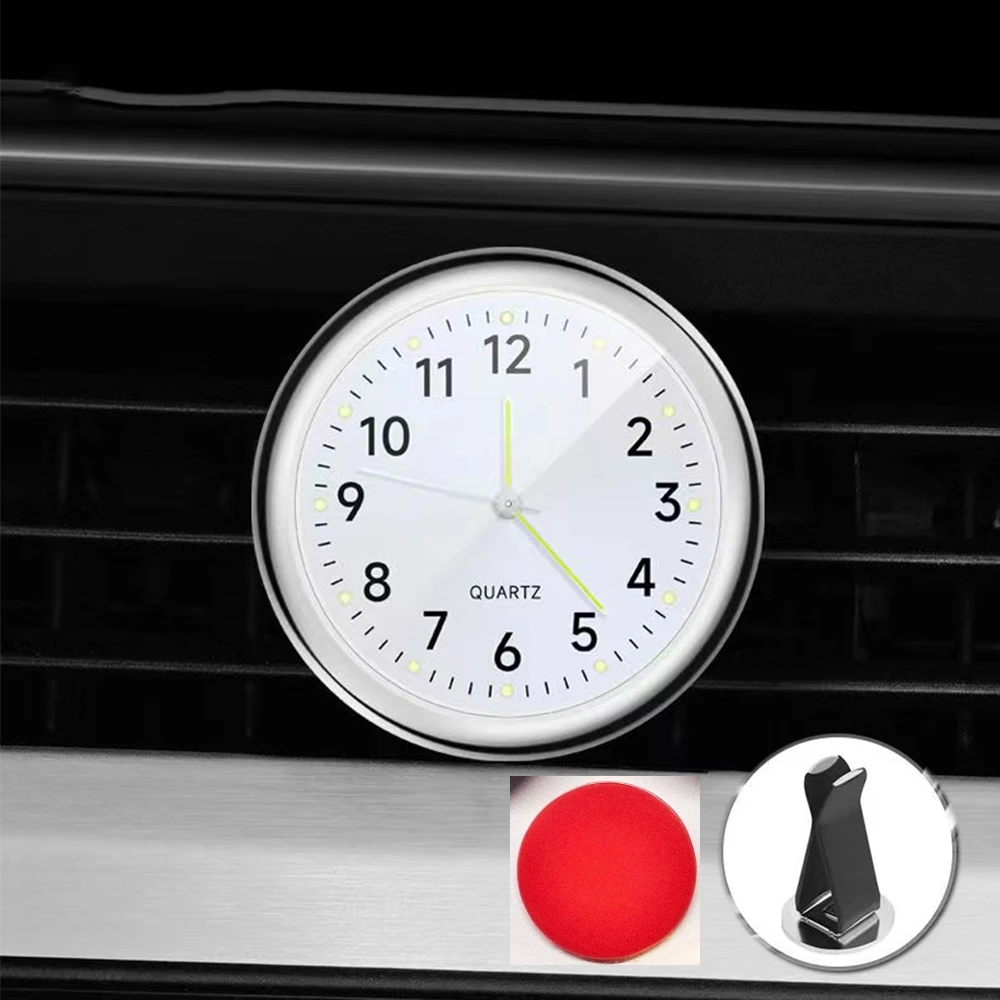 Mini-Uhr Auto Quarzuhr Mini elektronische Uhr wasserdicht Fahrrad Motorrad Uhr Auto Auto Uhr Armaturen brett Uhr im Auto: Orange
