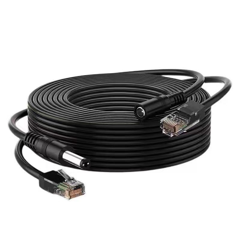 Cable CCTV RJ45, cámara de vigilancia Ethernet, alimentación CC Cat5, red de Internet, Cable LAN, cámara IP POE, conexión Wifi