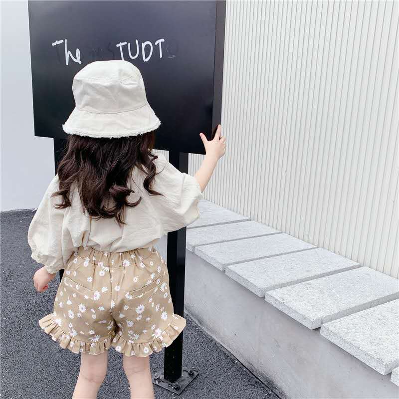 Abbigliamento per bambini 2020 di proprietà nuovi prodotti ragazze Coreano vestito da proprietà del merletto di canapa del cotone camicia a maniche lunghe