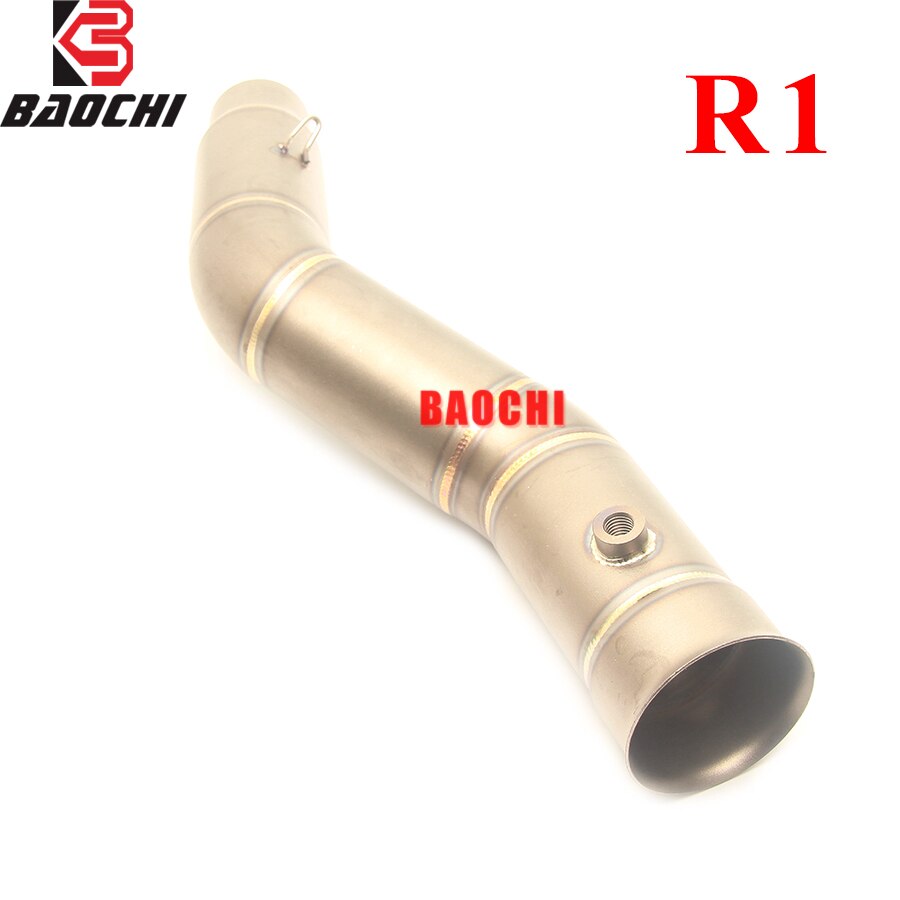 Motorfiets Uitlaat Adapter Mid Buis Kant Sluit Link Pijp Escape Voor Yamaha Yzf R1 Uitlaatpijp