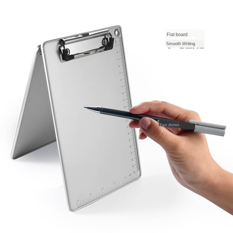 Folder plate aluminum alloy loose leaf folder antiskid A4 linear A5 writing base plate metal plate clamp folder for documents