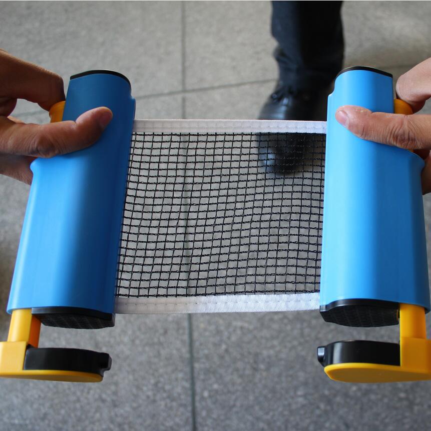 Portable Table Tennis Rack Thickened Free Telescopic Table Tennis Rack Universal Telescopic Rack with Net Table: Blue