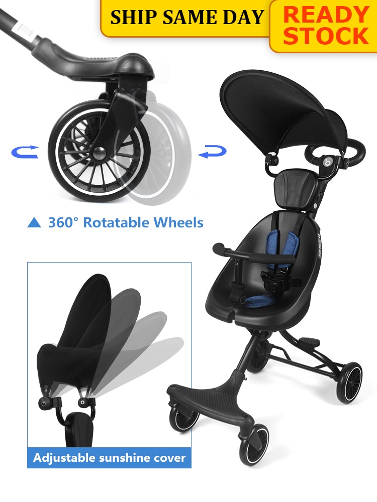 BBH Babyfond-cochecito de bebé de paisaje alto, 3 en 1, con asiento de coche, 2 en 1