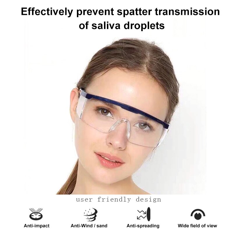 Veiligheidsbril Voor Ogen Bescherming Winddicht Stofdicht Slip Transparant Glazen Beschermende Werken Eyewear