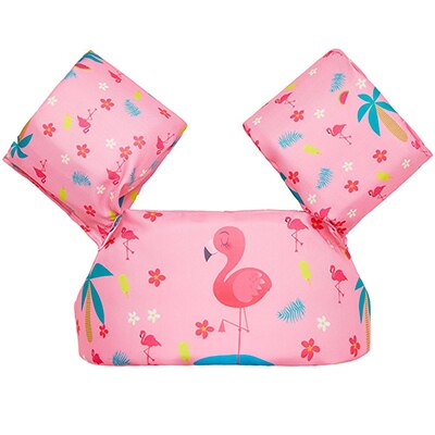 Bébé enfants gilet de bain gilet de sauvetage sécurité Sport nautique mousse bras anneaux dispositifs de flottaison de sécurité nager cercle anneaux de natation âge 2-6: Flamingo