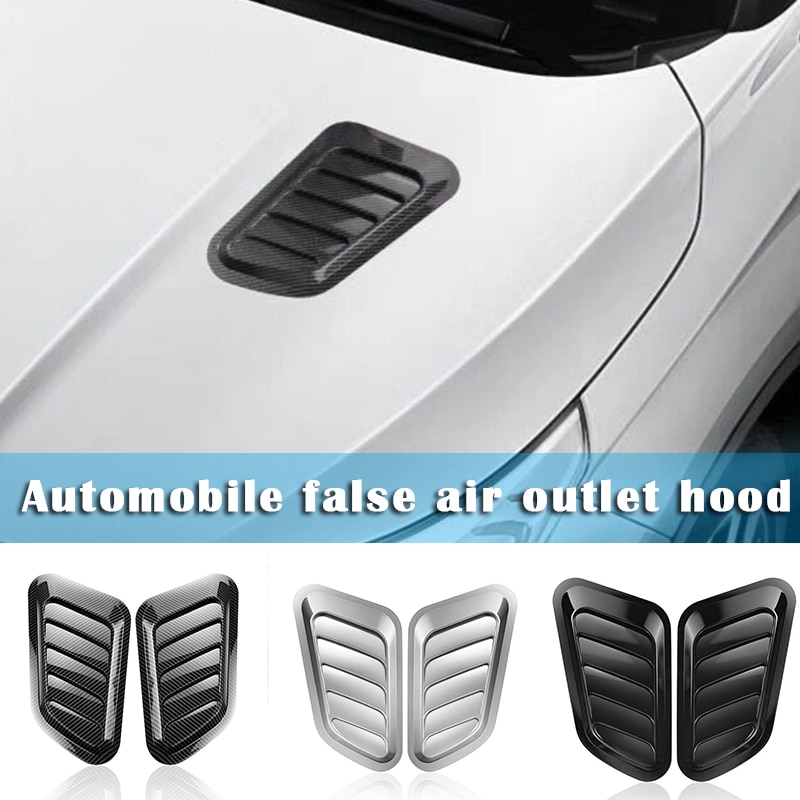 Toldo decorativo Universal de ABS para coche, respiradero de capó tipo Turbo, accesorio NJ88, 2 uds.