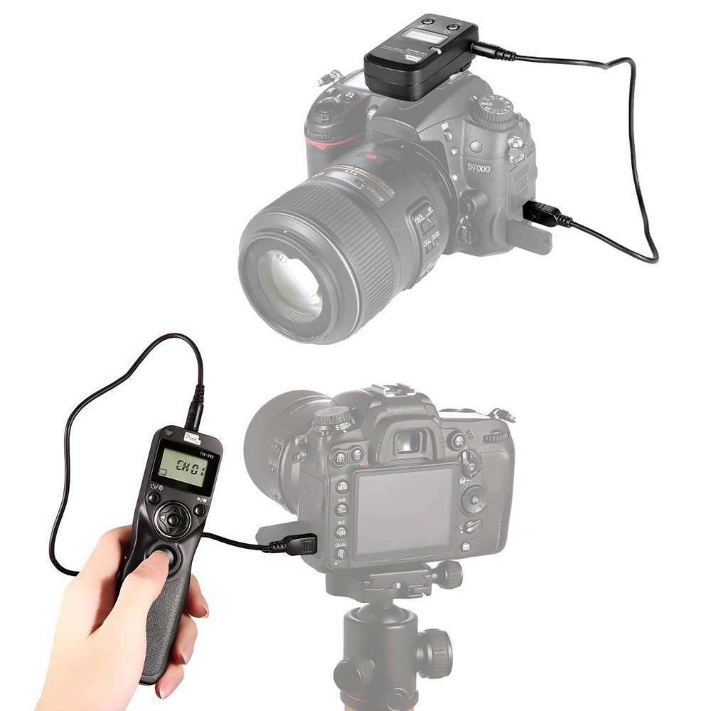 Temporizador inalámbrico Control remoto Pixel TW-283/N3 LCD obturador liberación con cable de conexión E3 para cámaras Canon EOS DSLR VS RW-221