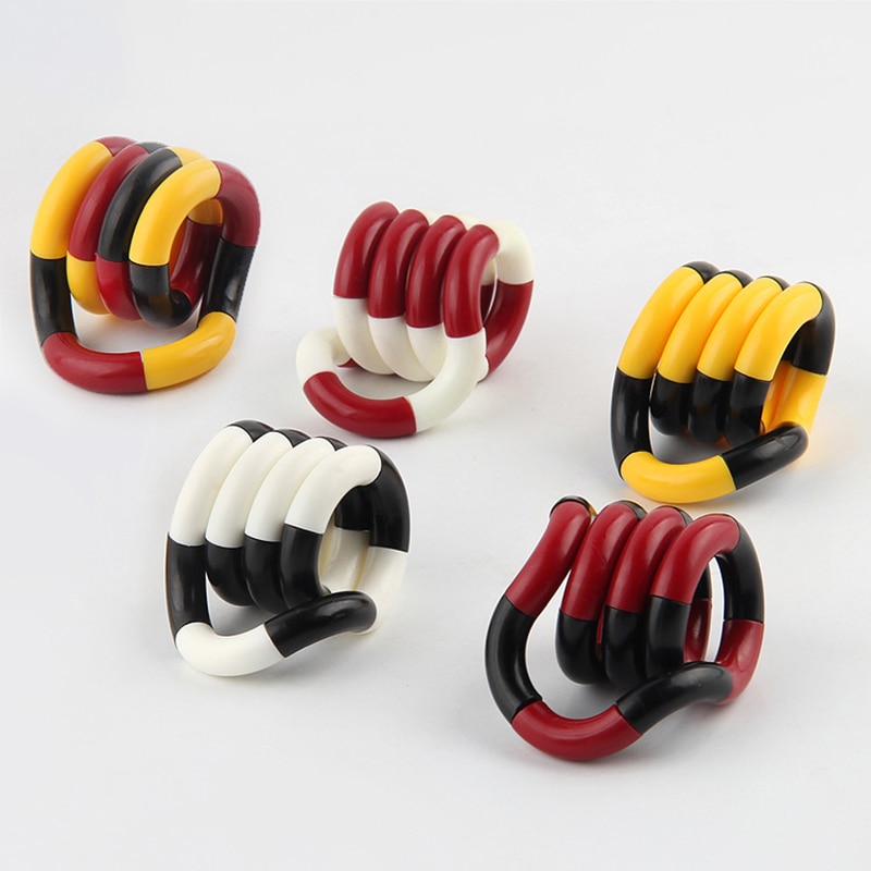 UainCube Stress Relief Fidget Roller Twist Finger Decompression Toy Torsion Ring Vent Toys for Children Kids Young Adult