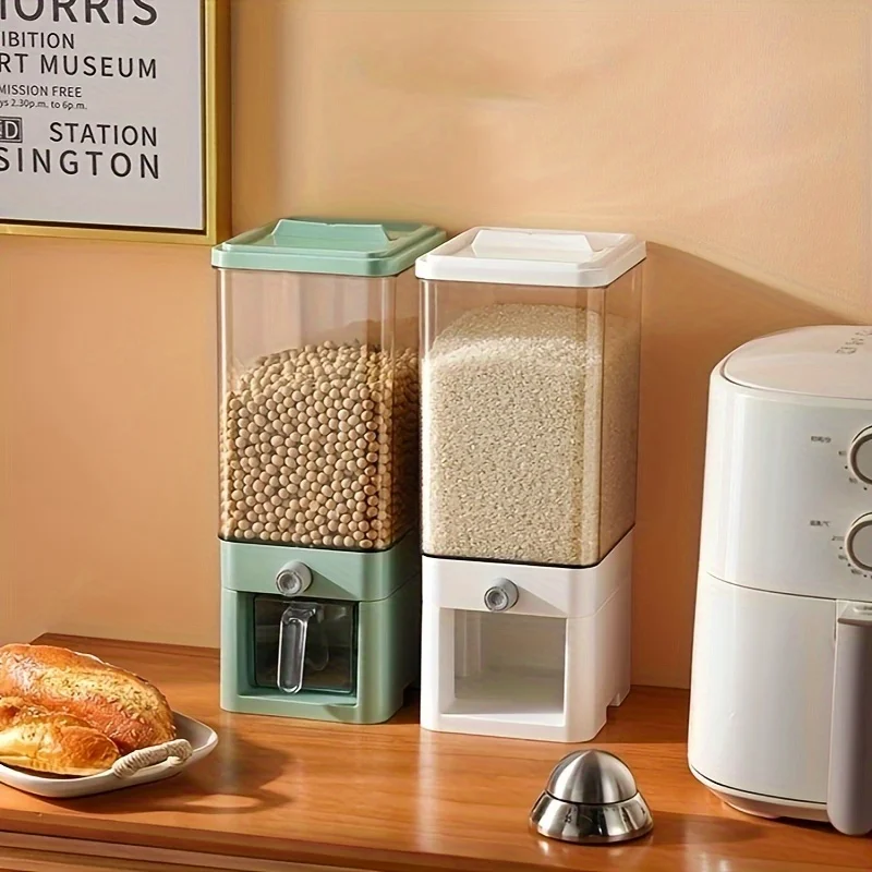 Kitchen storage tank storage container with lid multifunctional leak proof and moisture-proof food press sealed rice bucket can