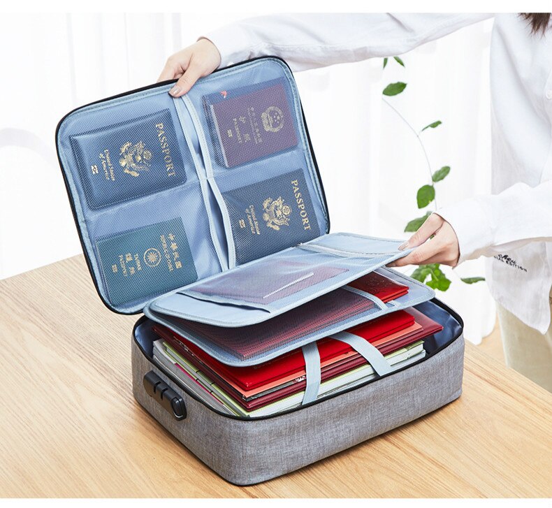 Large Capacity Document Storage Bag Box Waterproof Document Bag Organizer Papers Storage Pouch Travel File Bag