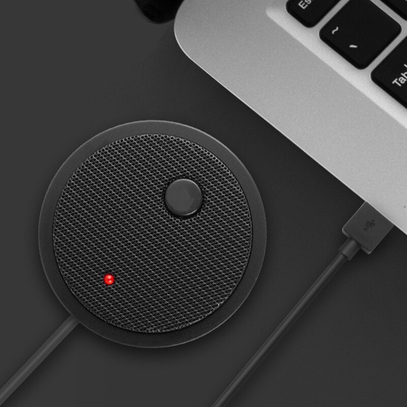 USB 360° Laptop Microphone for Zoom Meeting Conference Room Noise Reduction