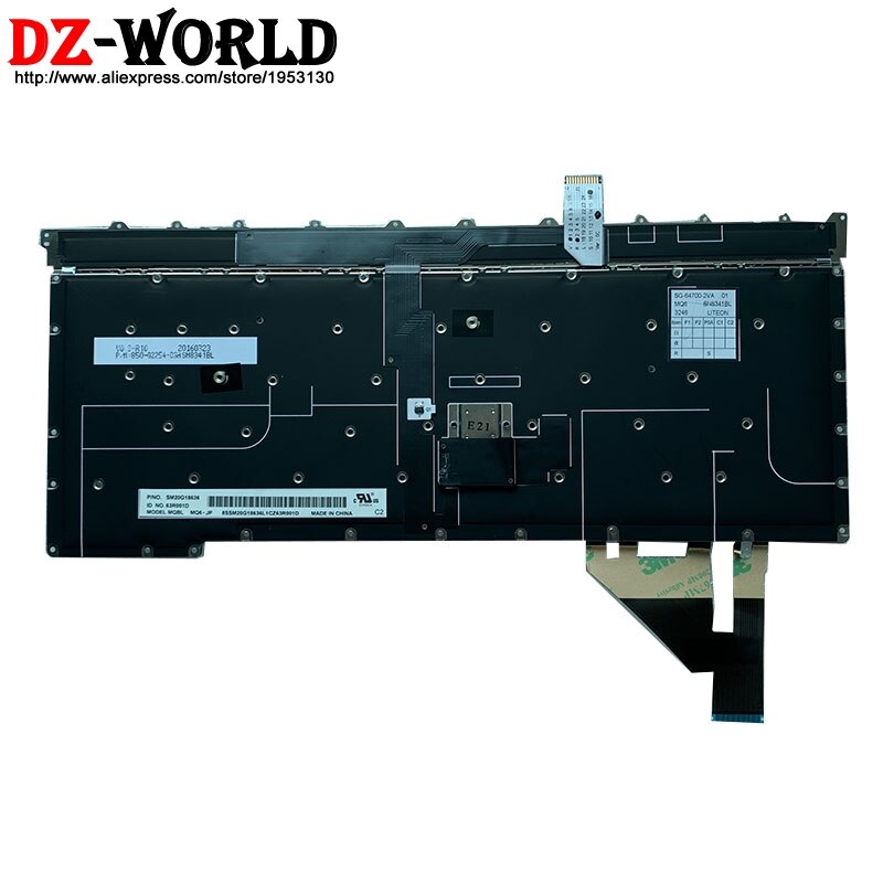 Teclado japonés con retroiluminación para Lenovo Thinkpad X1 Carbon 3rd Gen, Teclado SM20G18636