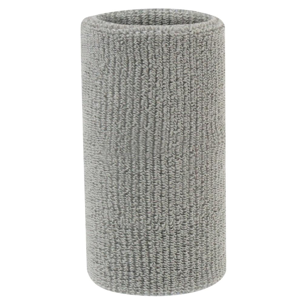 Sports Wristband sweat absorbing breathable towel knitting wrist guard basketball badminton tennis fitness weight lifting gear: gray