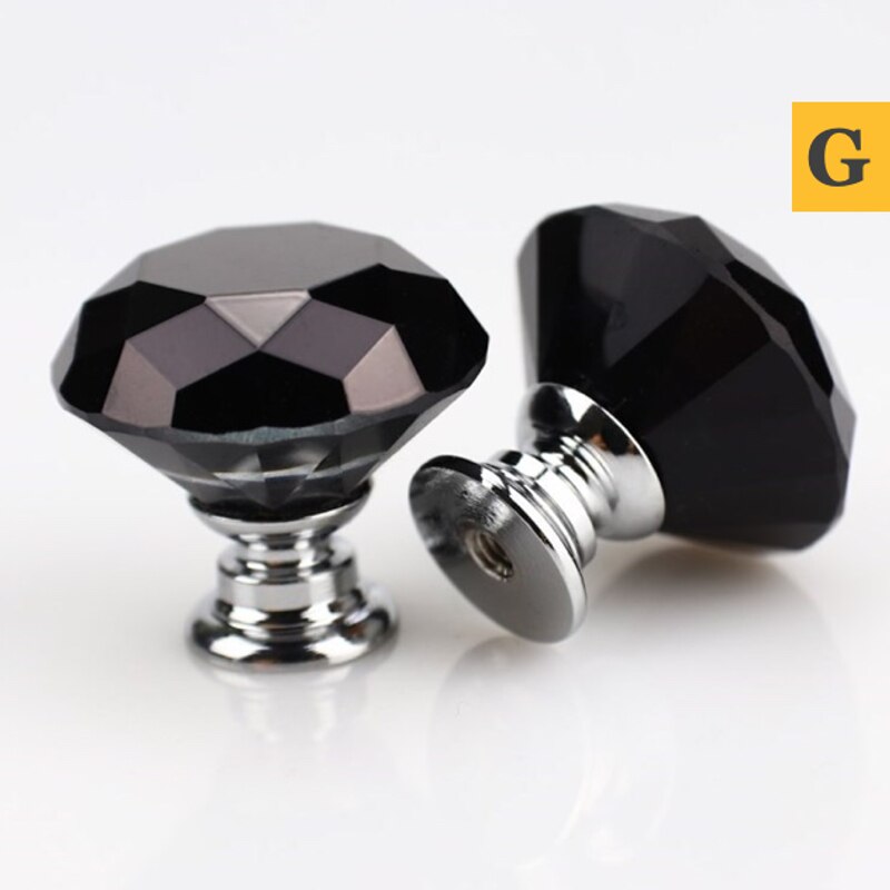 30 Mm Diamond Shape Crystal Glass Knoppen Kast Trekt Lade Knoppen Keukenkast Handvatten Handvat Hardware