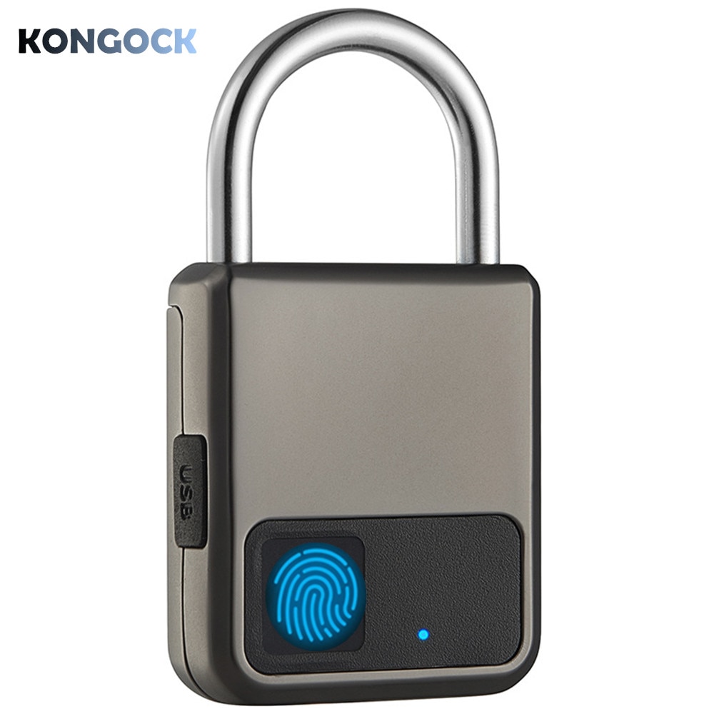 Keyless anti-theft fingerprint indentification padlock, portable electronic indoor outdoor cabinet luggage bag smart lock