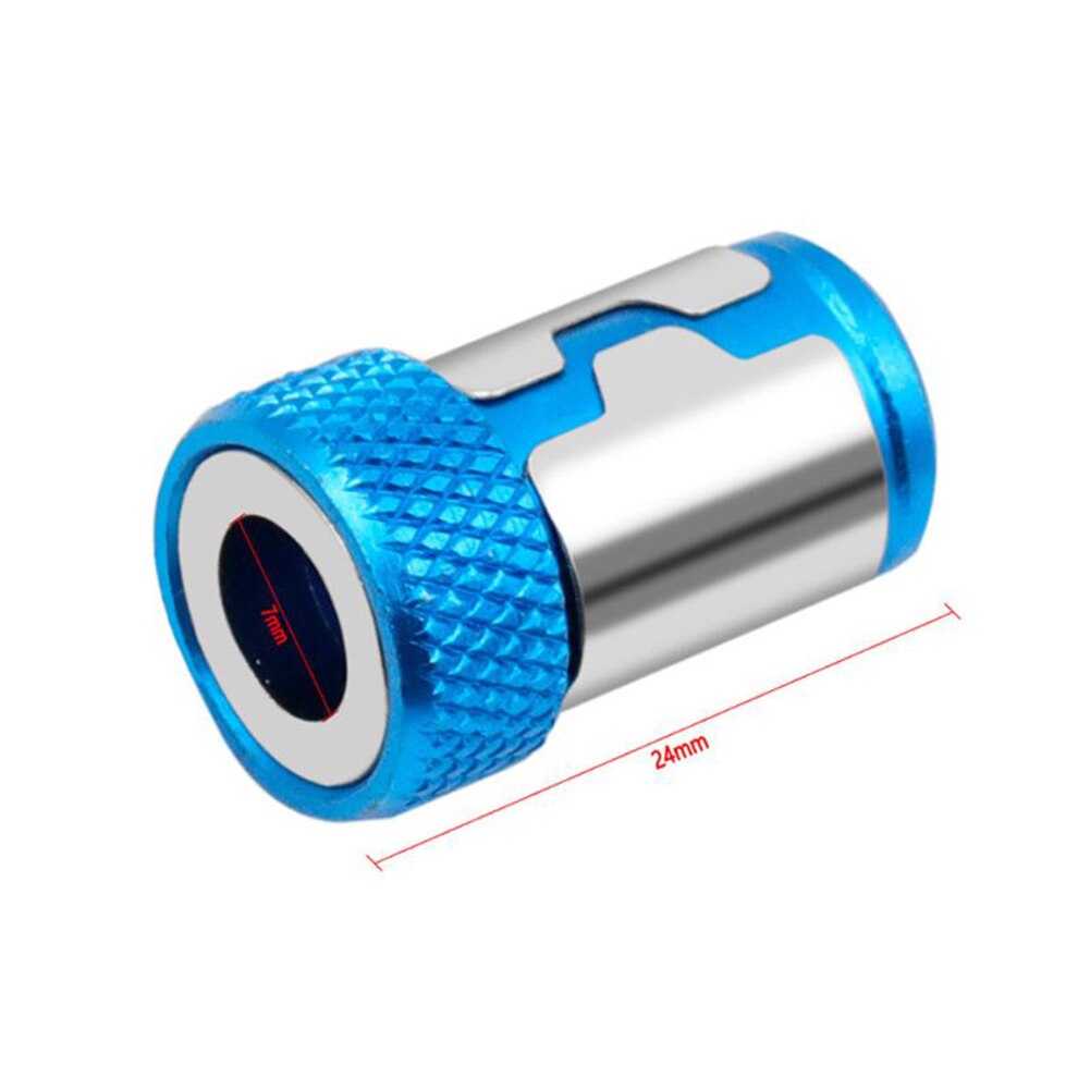 2pcs 2.5 * 1.5cm Magnetic Ring Metal Screwdriver Head Steel Sleeve Electric Screwdriver Bit For 6.35mm (1/4 ") Hex Magnet Driver